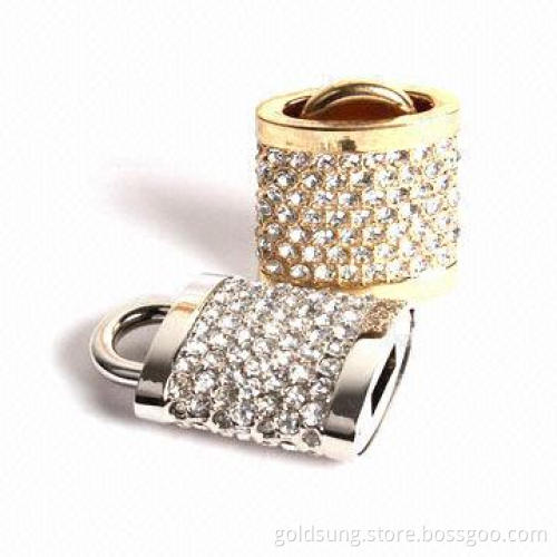 Promotional Jewelry USB Flash Drives with 10-year Data Retention, Custom Top Quality Secure Lock